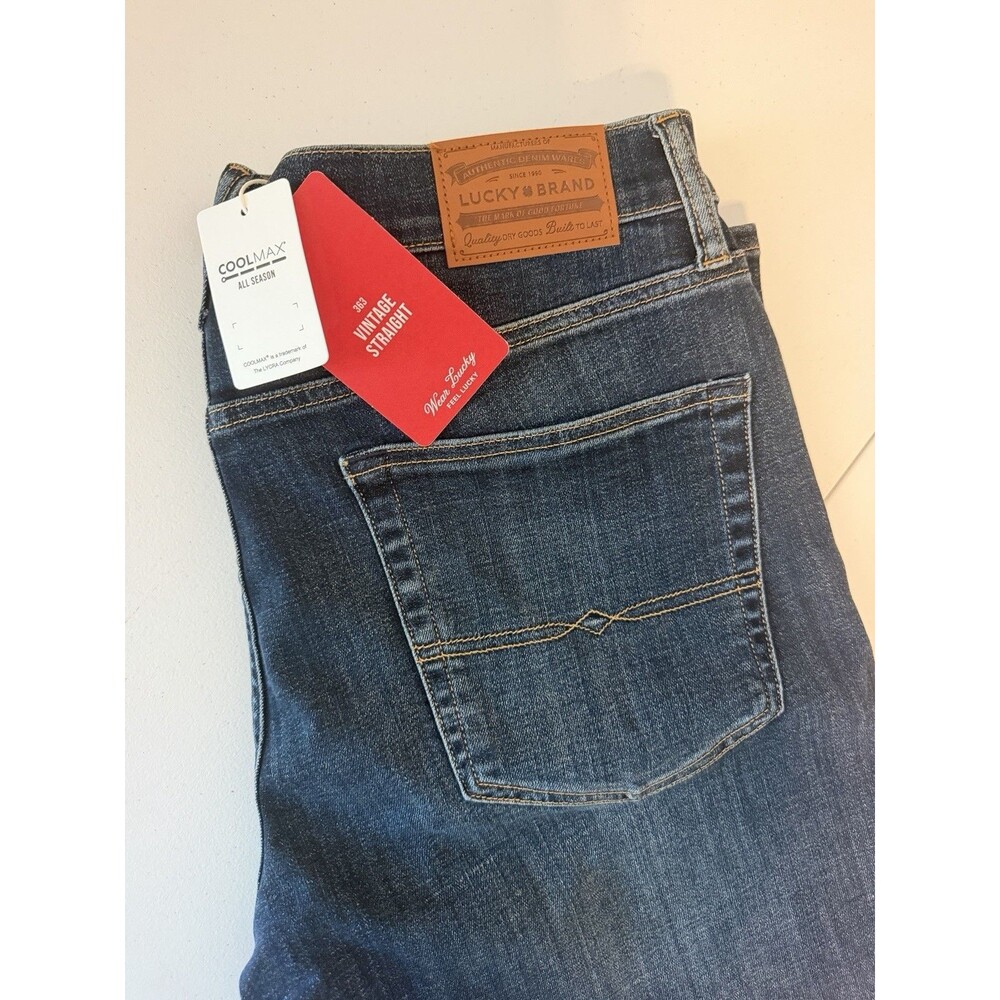 NWT Lucky Brand 363 Vintage Straight Jeans Mens 34x32
